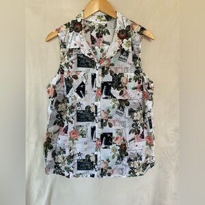 Women’s Christopher & Banks Sleeveless Button Down Shirt